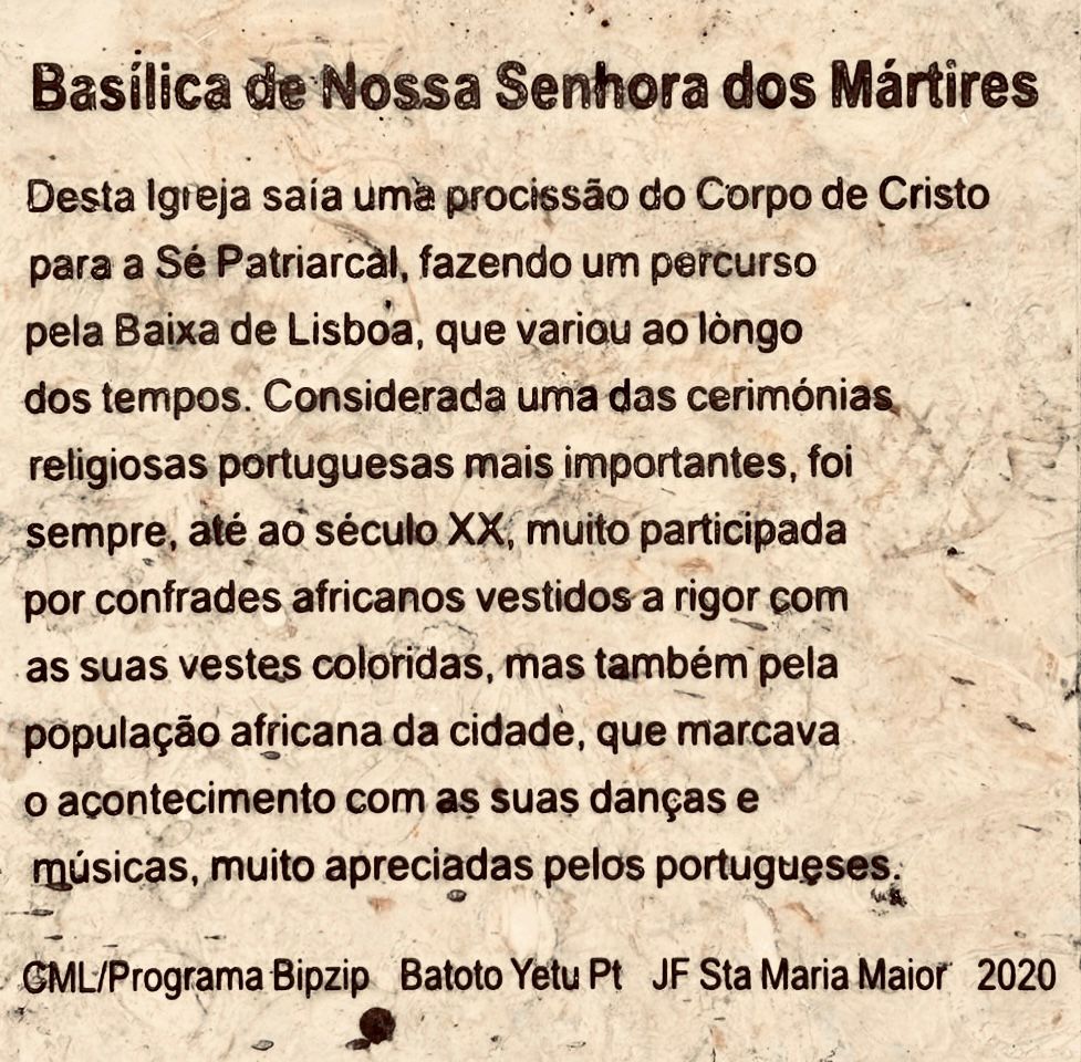 Plaque #11: Basílica de Nossa Senhora dos Mártires