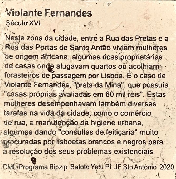 Plaque #19: Violante Fernandes