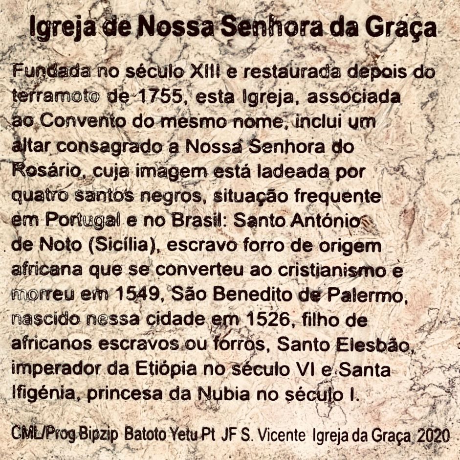 Plaque #20: Igreja de Nossa Senhora da Graças