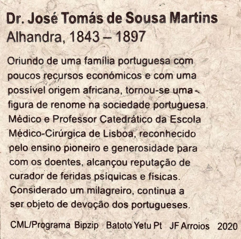 Plaque #3: Dr. José Tomás de Sousa Martins