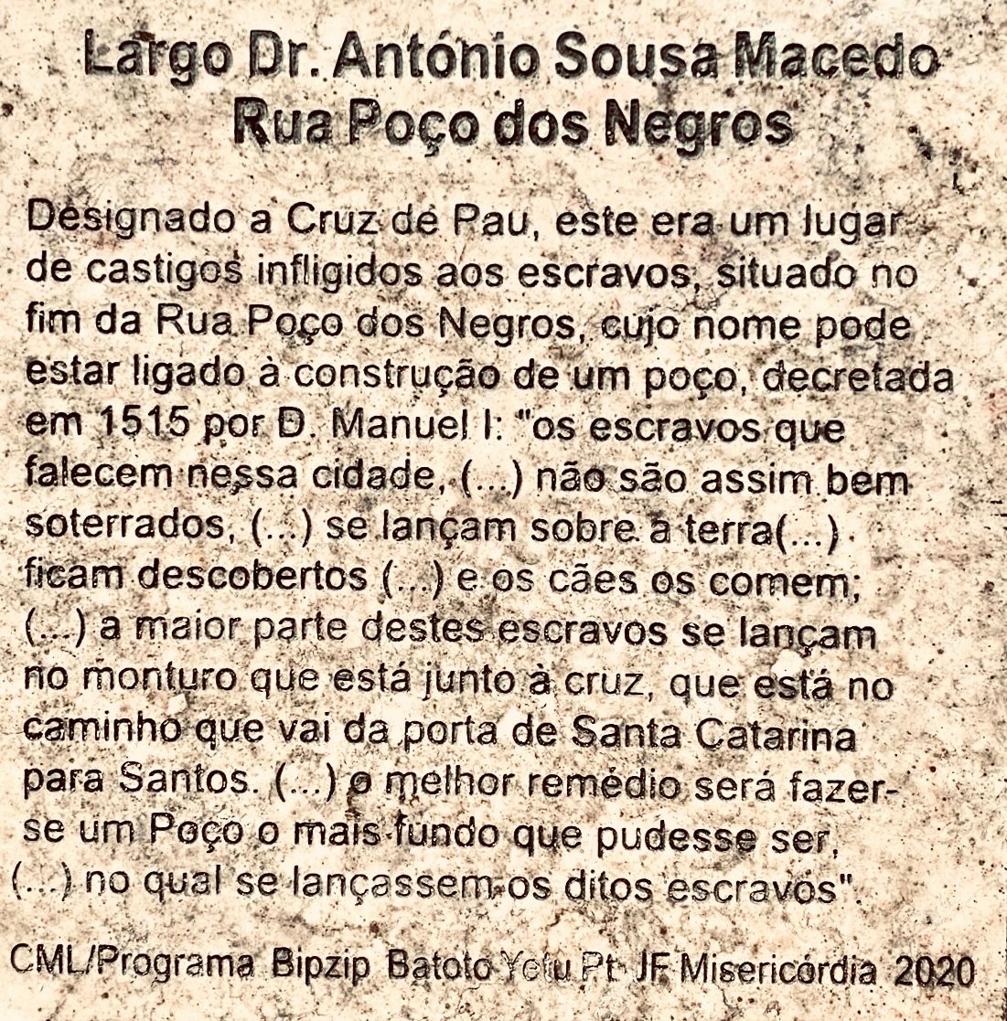 Plaque #9: Poço dos Negros